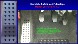 Fußstütze Fußablage Pedal Fiat Punto Grande Punto Abarth Evo Edelstahl neu - Bild 1 von 1