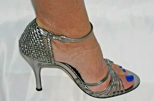 Laundry by Shelli Segal Silver Heel Sandals Size 7.5 - Picture 1 of 8