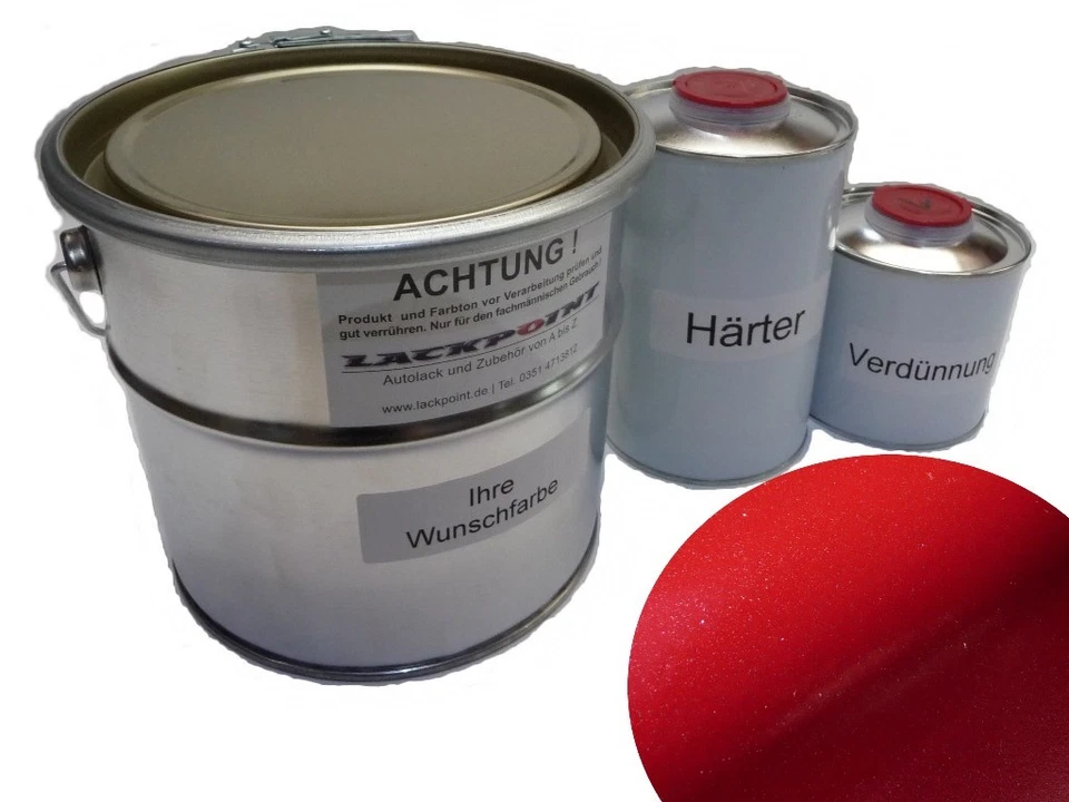 5 Liter Set 2K Autolack Mystic Red 2 Metallic kein Klarlack Tuning neuheit ! - Bild 1 von 1