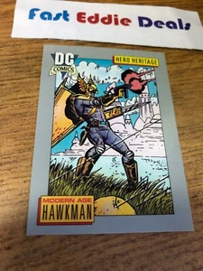IMPEL MARKETING 1991 DC COMICS SUPERHEROES MODERN AGE HAWKMAN CARD 12 SUPERMAN - Picture 1 of 2
