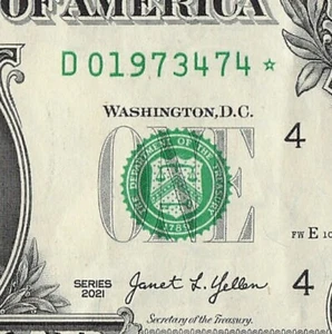 Cleveland Star Note One Dollar Schein D01973474* - Bild 1 von 11