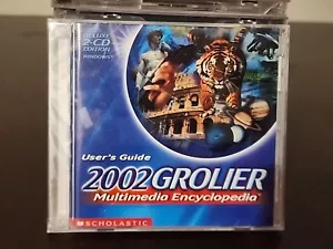 2002 Grolier Multimedia Encyclopedia User’s Guide SEALED Deluxe Edition Windows - Picture 1 of 5