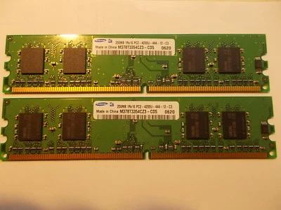 2 X 256MB Samsung M378T3354CZ3-CD5 DDR2 240pin, P/N 355949-888, #Su _82 - Image 1 of 2
