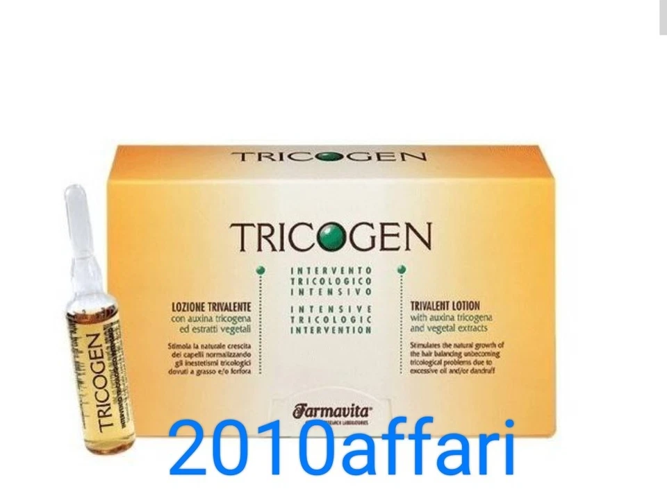 Farmavita Tricogen Lozione Trivalente 12 Fiale da 8 ml Intervento Tricologico