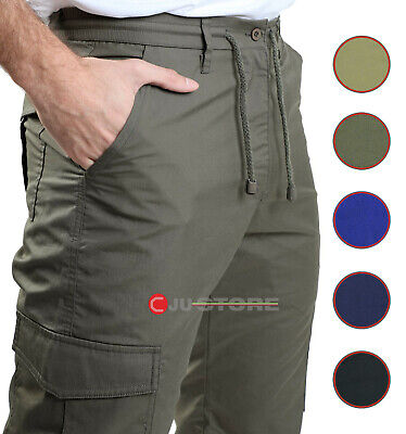 Pantalone Uomo Tasconi Pantalaccio Cotone Robusto Elastico Laccetto TAGLIE FORTI • 25.80€