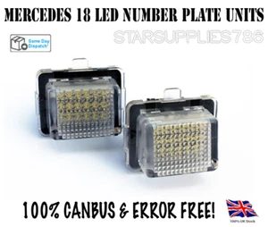 2X MERCEDES REAR NUMBER PLATE LED UNITS 18 SMD ERROR FREE MERCEDES CL CLASS C216 - Picture 1 of 3
