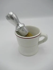 Vintage Shaving Aluminum Germany Dubl Duck Brush Royal Bassett Mug - Picture 1 of 7