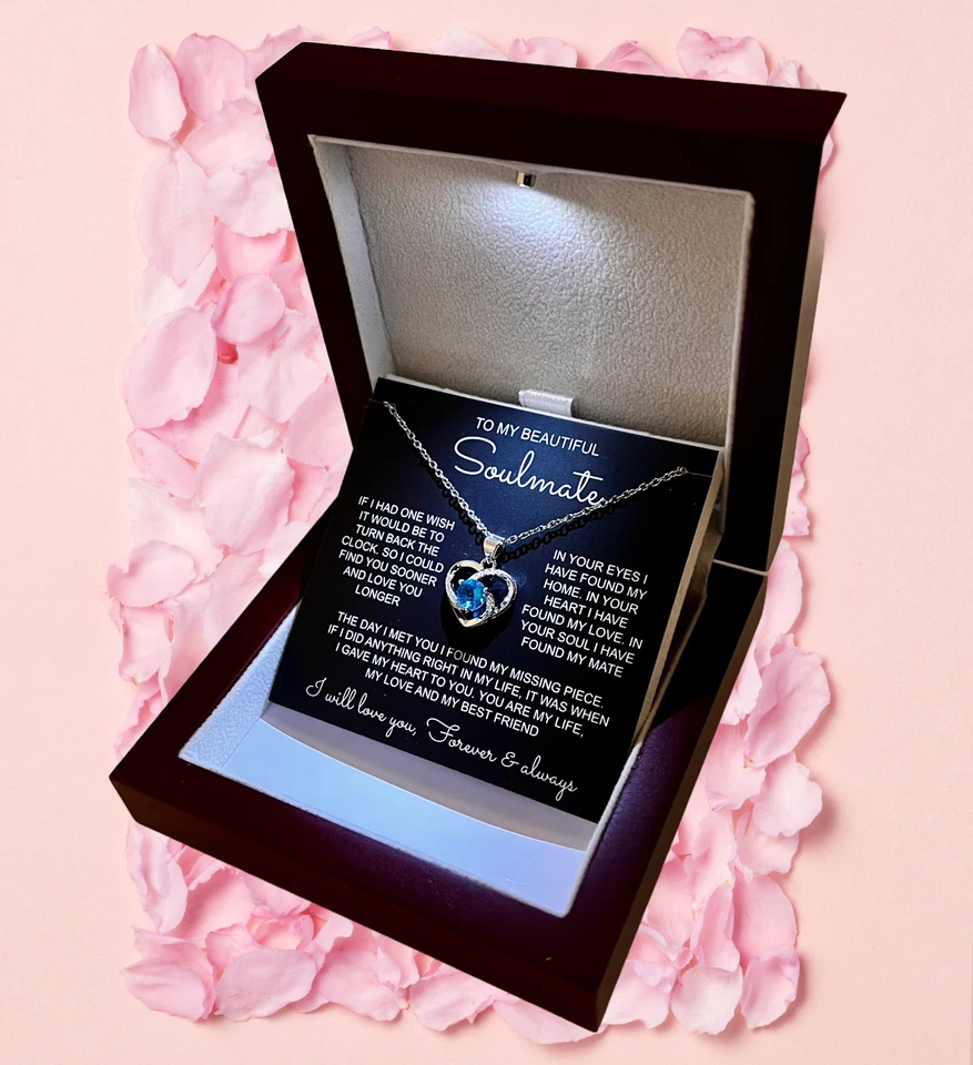 To My Soulmate Necklace Birthday/Anniversary/Christmas Gift for Wife/Girlfriend - Image 1 of 4
