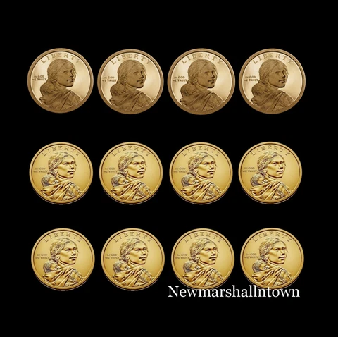 2017 2018 2019 2020 P+D+S Native American Sacagawea Mint Proof Set PD from Roll Cover