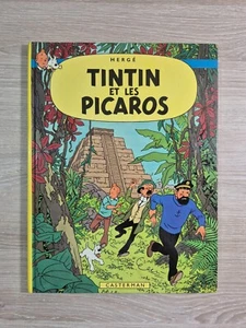 EO - HERGÉ TINTIN ET LES PICAROS édition originale 1976 - C1 dos jaune - TBE - Foto 1 di 13