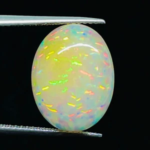 5.86 Cts Certified Natural Ethiopian Opal Oval Flashy Welo Fire Loose Gemstone - Picture 1 of 12