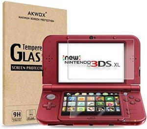 New 3DS XL Screen Protector Tempered Glass Top LCD for Top Screen and HD Cle... - Picture 1 of 6