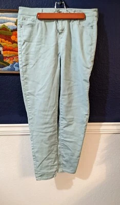 TRUTH + THEORY Light Blue Straight Pants Skinny Straight Sz 10 Medium M - Image 1 of 4