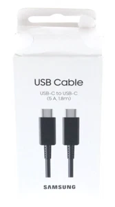 Samsung USB-C to USB-C Cable (5A. 1.8m)  for iPhone 15 / iPhone 16 Galaxy S24 - Picture 1 of 4