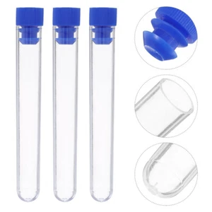 50 Pcs Plastic Test Tube Sampling Clear Tubes Replacmenets Scientific Party - Picture 1 of 12