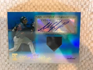 2009 TOPPS TRIBUTE MATT LaPORTA BLUE AUTOGRAPH/RELIC JERSEY ROOKIE CARD /75 - Picture 1 of 2