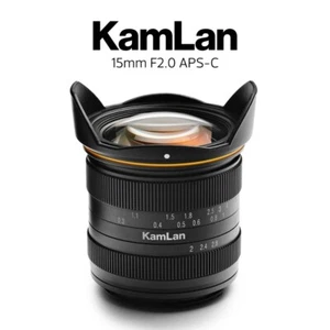 Lente manual de gran apertura KamLan 15 mm F2,0 para Fujifilm M4/3 Sony Canon EOS M - Imagen 1 de 11