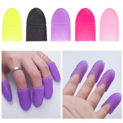 10 piezas Removedor de esmalte de gel UV Remojo Tapa Envoltura Clip de silicona Herramientas de manicura Foto 1 de 4