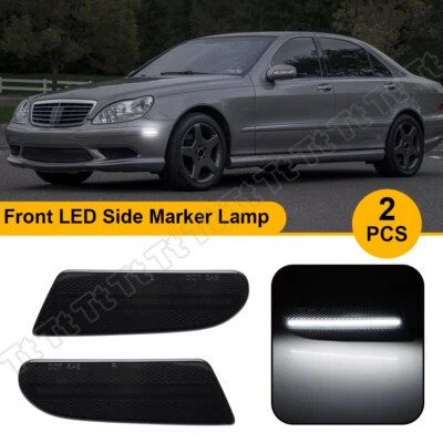White LED Side Marker Lights For 00-06 Mercedes Benz S-Class W220 S430 S500 S55 - Image 1 of 4