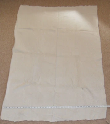 Cream loopy soft textured stretchy material  fabric remnant 39 x 51   inches - Image 1 of 4