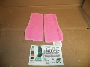 Horse Sport Boot Covers Black PINK Performers Choice Amara Suede Med/Lg - Picture 1 of 4