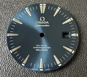 Genuine Omega Seamaster Co-Axial Navy Blue Watch Dial 64WK 3124008 31.4 mm - Picture 1 of 6