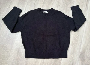 Everlane Damen Pullover schwarz Baumwolle/Alpaka/Wollmischung Rundhals Größe M - Bild 1 von 9