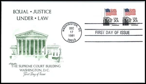 1981 Flag over Supreme Court Sc 1895 PNC2 #1 FDC Artmaster Equal Justice - Picture 1 of 1