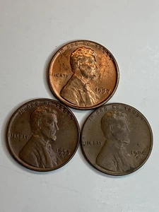 Lot of 3 Lincoln Wheat Cent Penny BIE Die Chip Mint Error - Picture 1 of 11