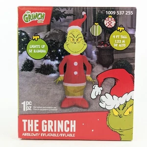 Gemmy - The Grinch 4 Ft Airblown Inflatable Yard Decoration -Lights Up Dr. Seuss - Picture 1 of 4
