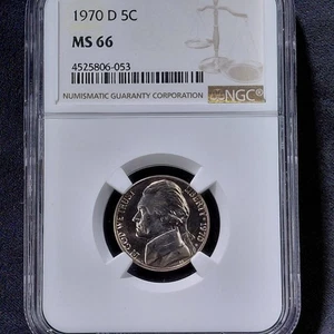 Lot of 3 Jefferson Nickels PCGS 1970-S PR69, NGC 1970-D MS66, 1976-S PR69 DCAM - Picture 1 of 8