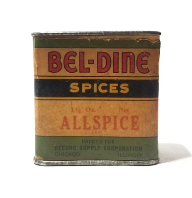 Vintage Bel-Dine Allspice Spice Tin Chicago IL Collectable Advertising - Image 1 of 4