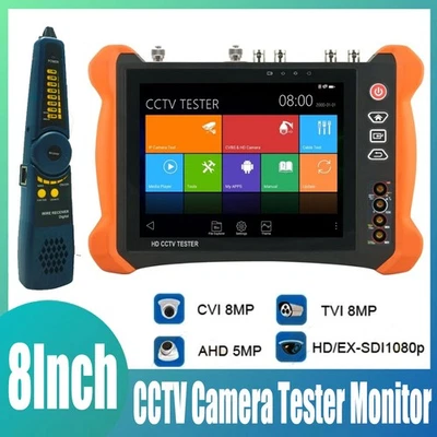 8Inch Touch Monitor All-in-One CCTV Tester w/ DMM, PoE, 4K, ONVIF, Cable Tracker - Image 1 of 4
