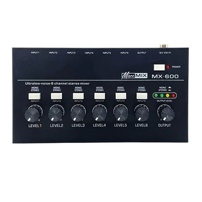 6-Kanal-Stereo-Line-Mixer mit Extrem Geringem Rauschen, Professioneller -So6814 - Bild 1 von 4
