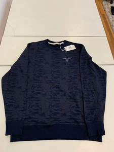 Tasc Performance Sweatshirt XL Navy Camo Varisty Athletic Crewneck Golf Preppy - Bild 1 von 16