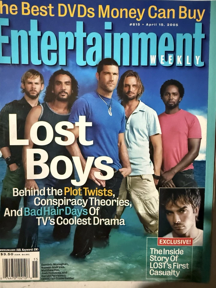 Entertainment Weekly Magazine Apr 15, 2005 Lost (TV) Boys-Ian Somerhalder  - Image 1 of 1