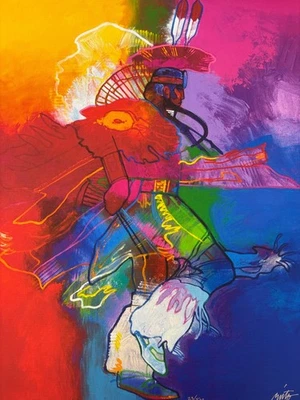 Fancy Dancer II  by JOHN NIETO Hand Signed Giclee CANVAS Ltd Ed COA #24/500 - Image 1 of 4