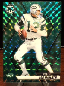 Joe Namath Mosaic Green Prizm-2025 Panini Mosaic New York Jets NFL Color Match - Picture 1 of 2