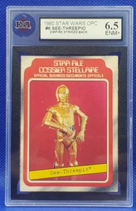 1980 O-Pee-Chee STAR WARS - GRADED Card #6 See-Threepio C-3PO C3PO - KSA 6.5 - Picture 1 of 2