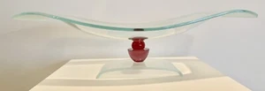 Modern Design Stefan Lenke Gallery Handblown Art Glass Platter Signed Germany
