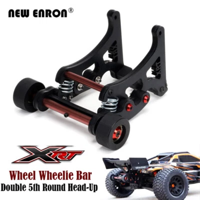 Double 5th Round Spring Head-Up Nylon Wheelie Bar Set for RC Car 1/6 Traxxas XRT - Image 1 of 4