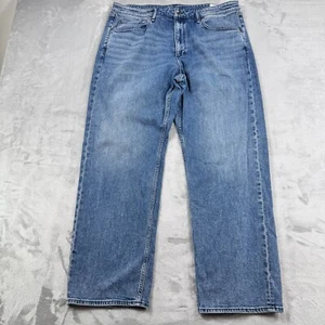 Rag & Bone Fit 4 Jeans Mens 38x32 (38x31) Straight Blue Washed Denim - Picture 1 of 13