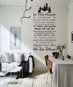 IN THIS HOUSE WE DO DISNEY Vinyl Wall Decal Room Home Decor Family Rules 48" - Picture 1 of 1