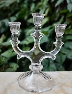 Rare Retro MIKASA Crystal 3 Candle Holder ROCOCO Feature Candleabra COLLECTABLE - Imagen 1 de 5