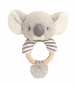 Keel Toys Keeleco Baby Ring Rattle Koala Eco Friendly Recycled Soft Toy 14cm - Picture 1 of 1