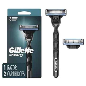 Mango de afeitar Gillette Mach3 para hombre + 2 recambios de hoja (el embalaje puede variar) - Imagen 1 de 10