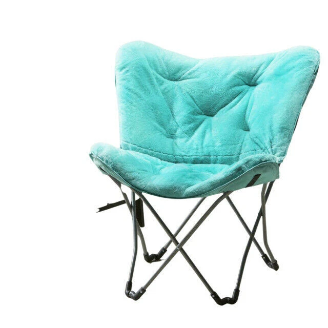 Mainstays Folding Butterfly Chair - Spearmint Faux Fur