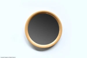 Akita Mokko Sori Yanagi Bentwood Wall Mirror Round Shape Wood Color New - Picture 1 of 6