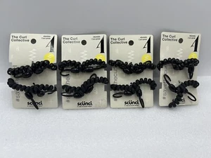 Scunci Curl Collective 4-pack Adjustable 2 pcs Black Hair Coil Spirals Ties - Picture 1 of 2