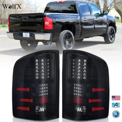 For 2008-2013 Chevy Silverado 1500/ 2500 HD/ 3500HD Tail lights Smoke Rear Lamp — 第 1/4 张图片